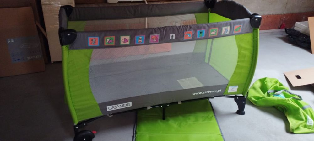 Lóżeczko turystyczne 6 elem. pełne wyposażenie