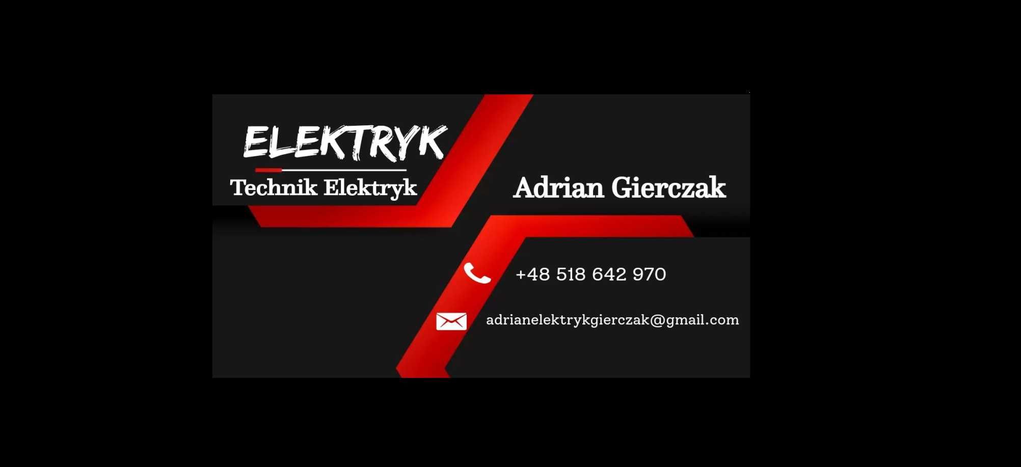 Elektryk Usługi Elektryczne Adrian Gierczak Warszawa Faktura