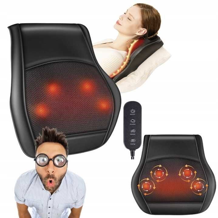 Masażer Shiatsu Brelley z ogrzewaniem i pilotem– Szyja, Plecy, Ramiona