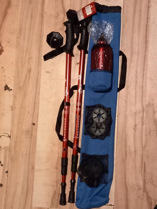 Nordic walking nowe kijki z bidonem i etui
