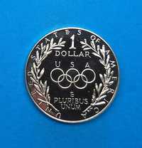 USA 1 dolar 1988, Igrzyska Olimpijskie Seul, CERTYFIKAT, srebro 0,900