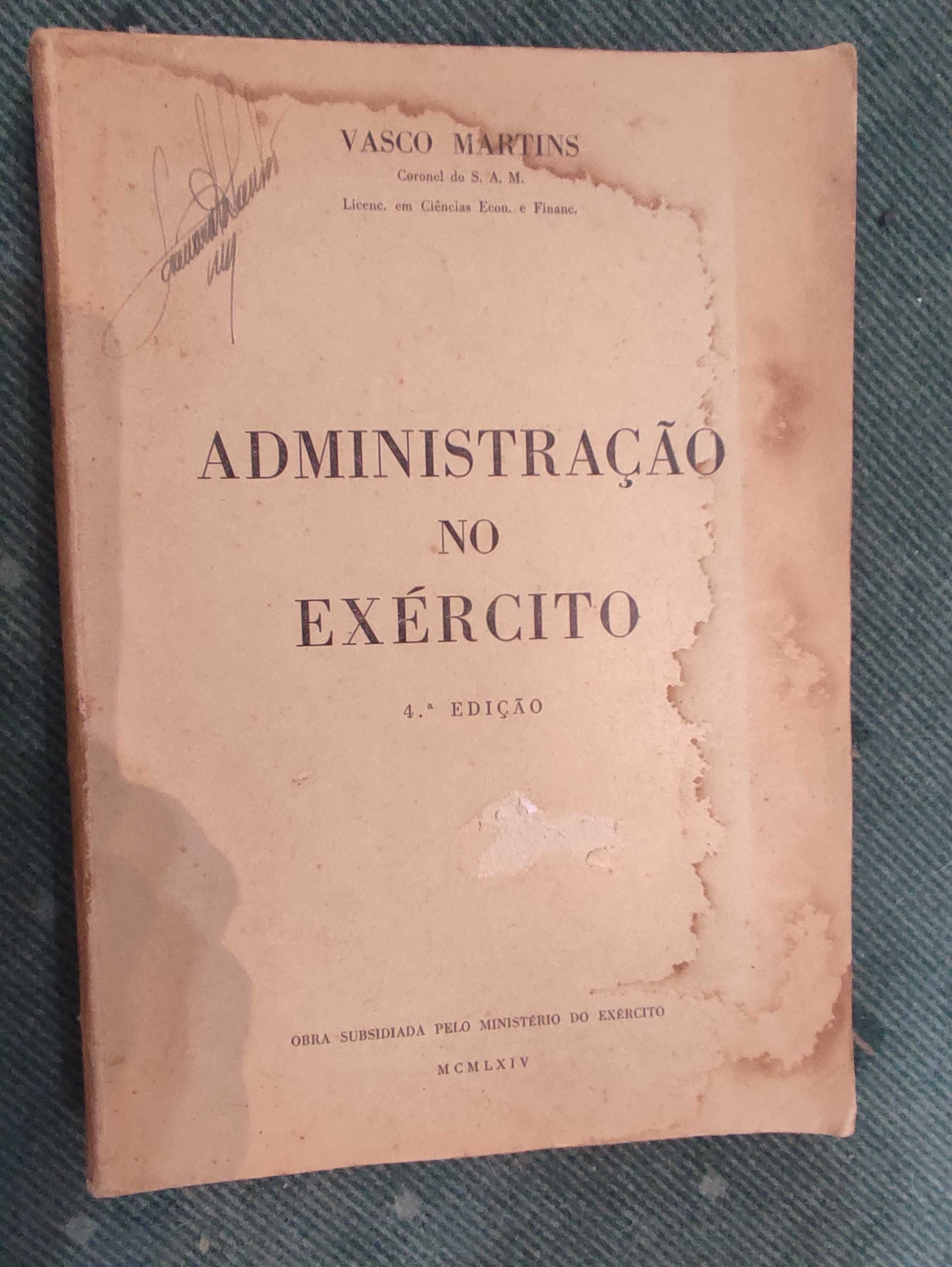 Administração no Exército - Vasco Martins - 1964