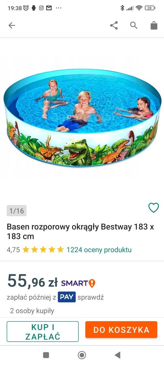 Basen ogrodowy Bestway 183x38 NOWY