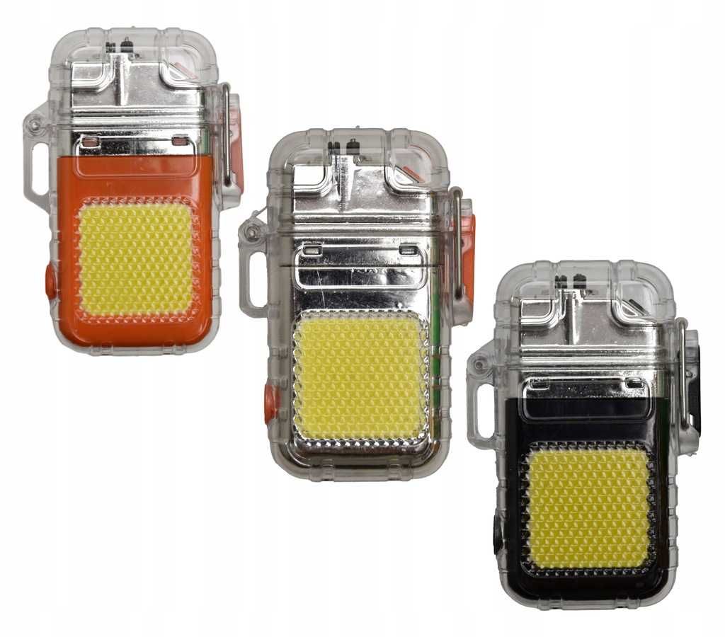 Zapalniczka Plazmowa Elektryczna Latarka LED COB USB Warsztatowa