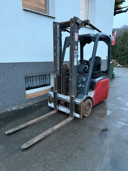 Wozek Widłowy Linde E14 triplex 48v igła wolny skok
