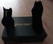 Skórzane botki na obcasie roz.36.Firmowe botki Gino Rossi- 23,5cm