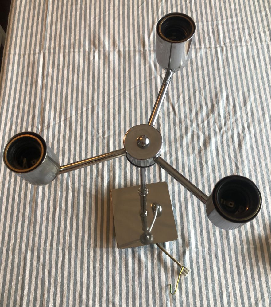 Base de teto candeeiro com 3 entradas de lampadas