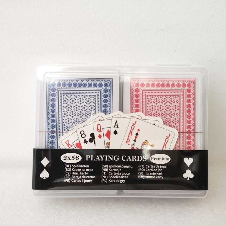 Baralho de cartas duplo em caixa de plástico Novo e embalado