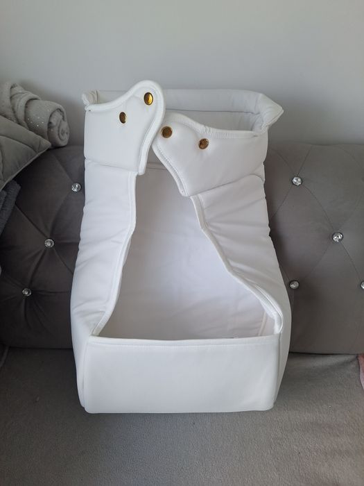 Junama diamond glow ekoskóra biala osłonka pokrowiec na nóżki wysyłka