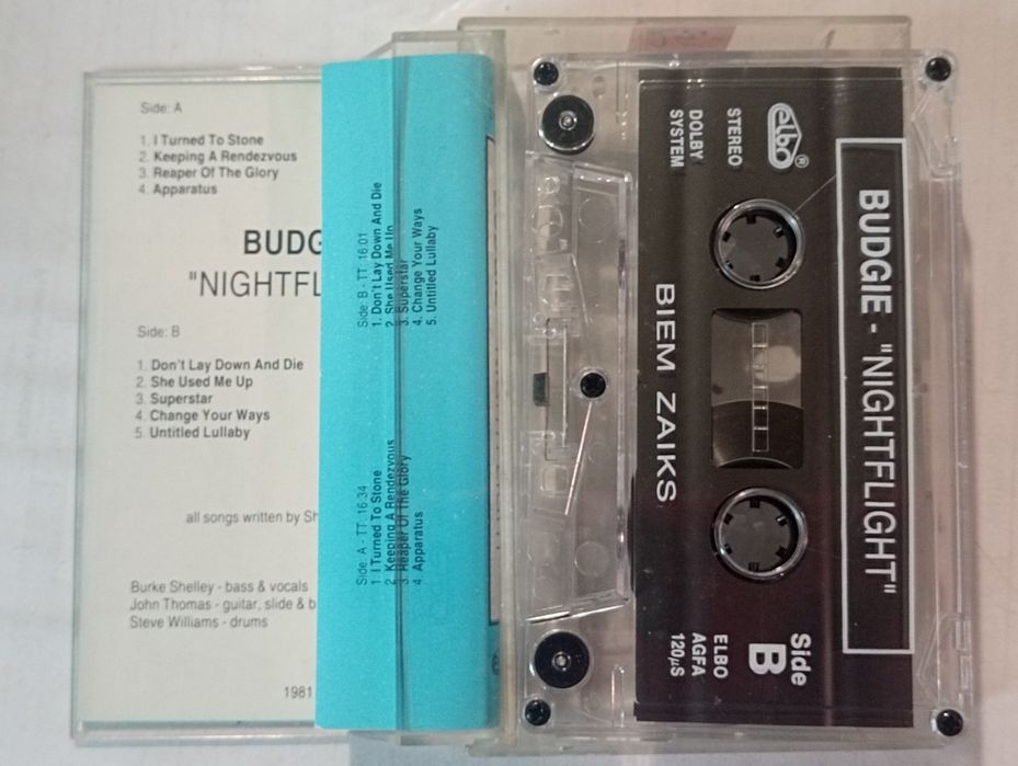 Budgie kasety magnetofonowe 3 tytuły
