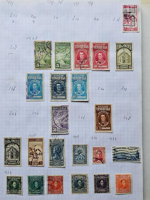 Klaser ze Znaczkami Wenezuela Zbiór lata 1880/1995 Simon Bolivar Mi 26