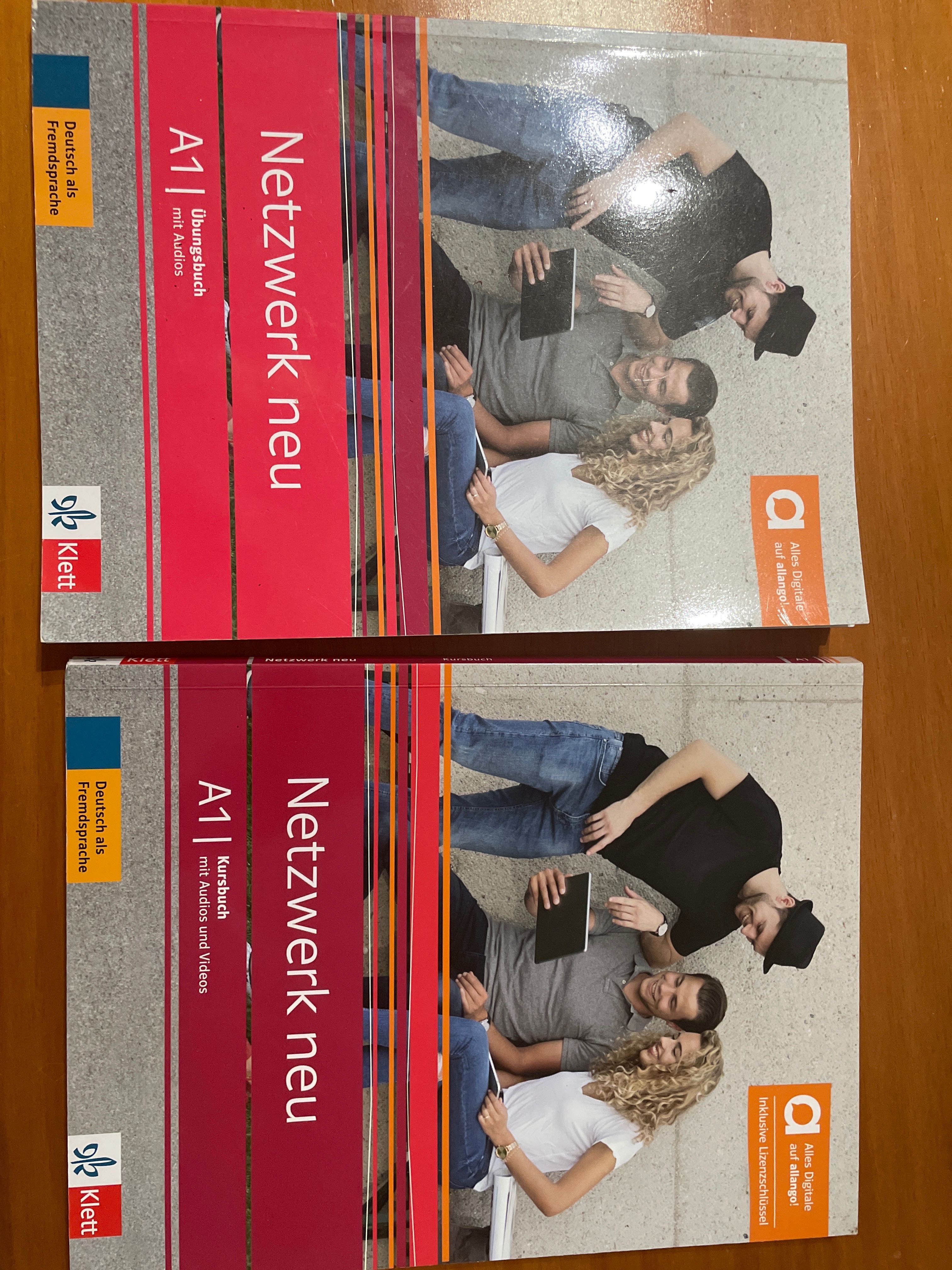Livros (Manual e de exercícios) de Alemão A1 Netzwerk neu