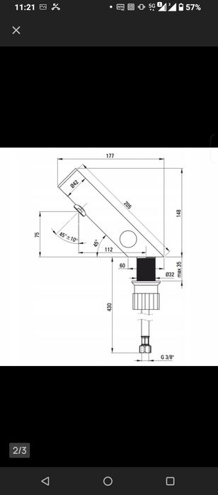 Bateria umywalkowa bezdotykowa Deante BQR F29V + zawory