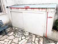 Portas de Arrecadação - Portas de correr em ferro - 2,20m x 1,22m