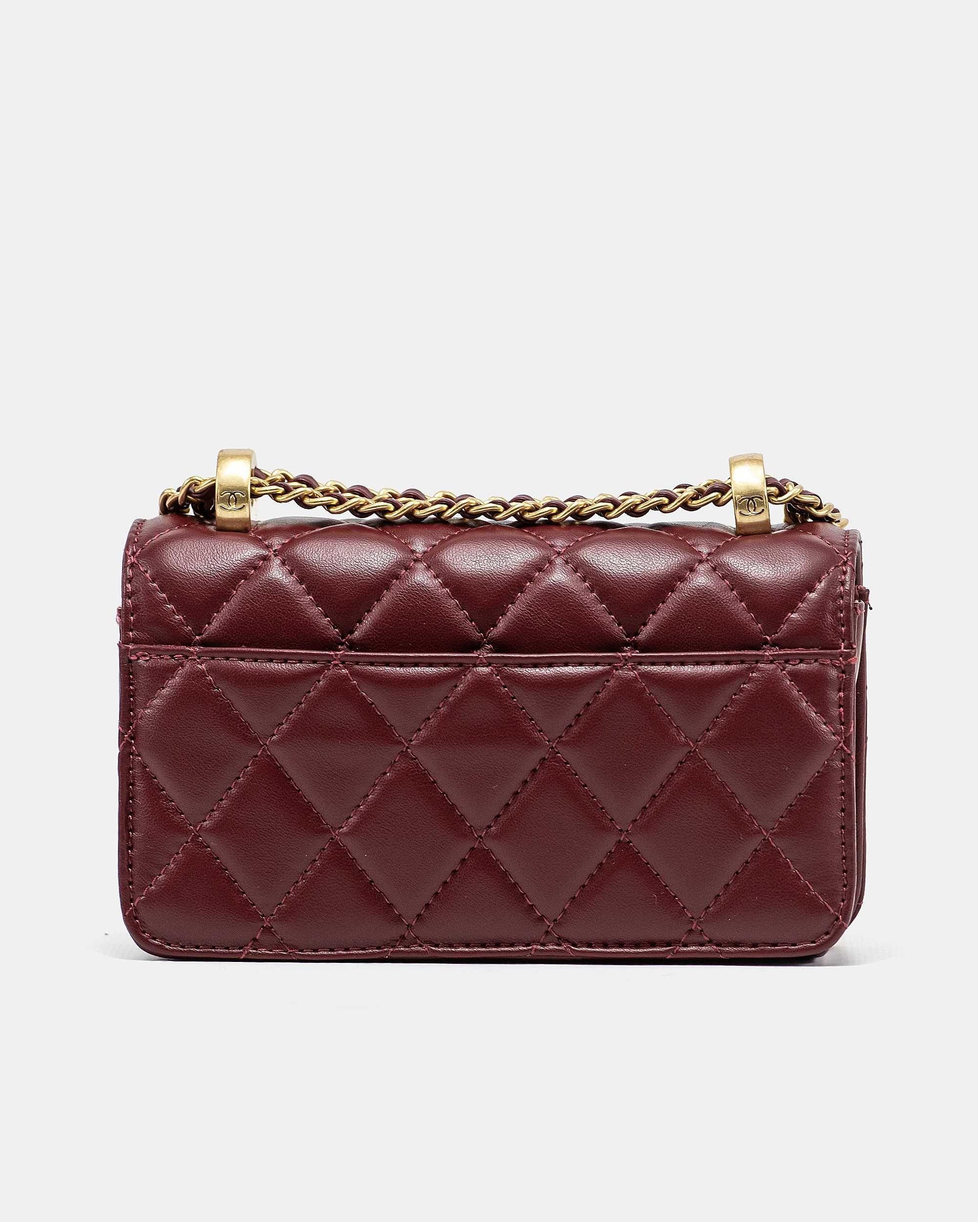 Сумка Chanel Classic Mini Flap Bordo LUXE
