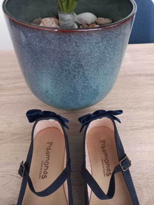 Pisamonas - Sapatos Merceditas fivela laço traseiro veludo