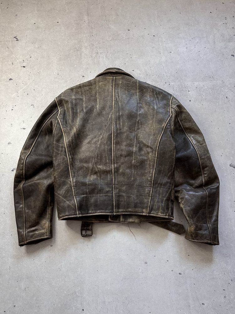Harley ugly boy vintage leather jacket moto ma-1 шкіряна куртка