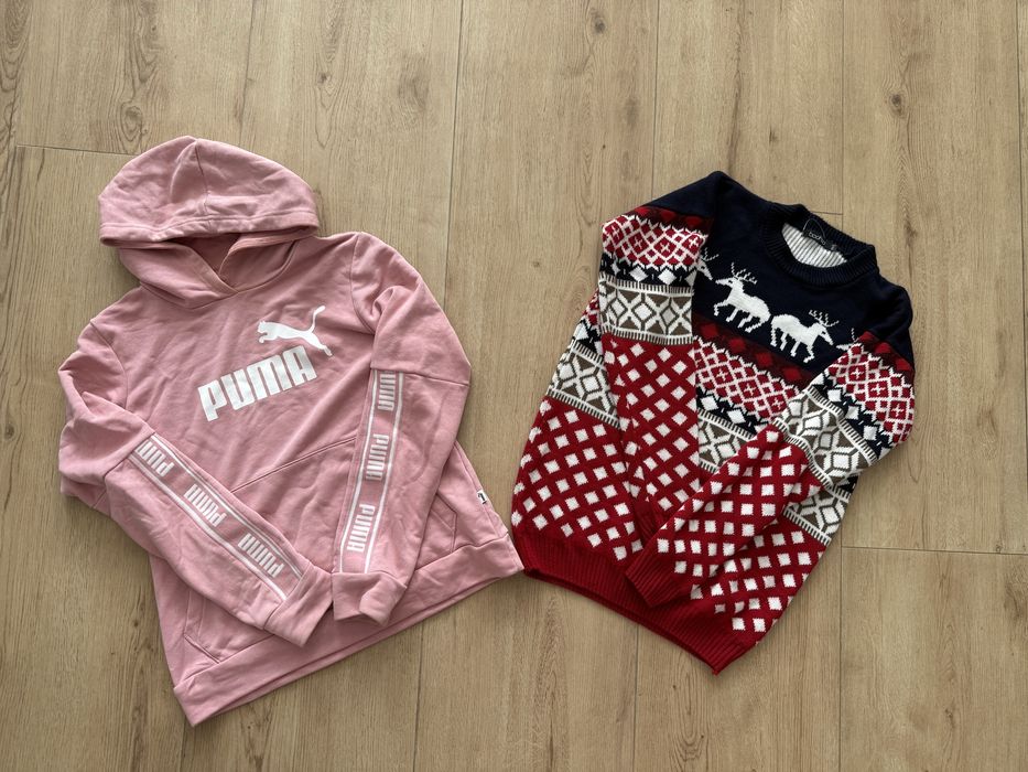 Пакет речей вещей новорічна кофта Puma плаття спідниця теплі штани