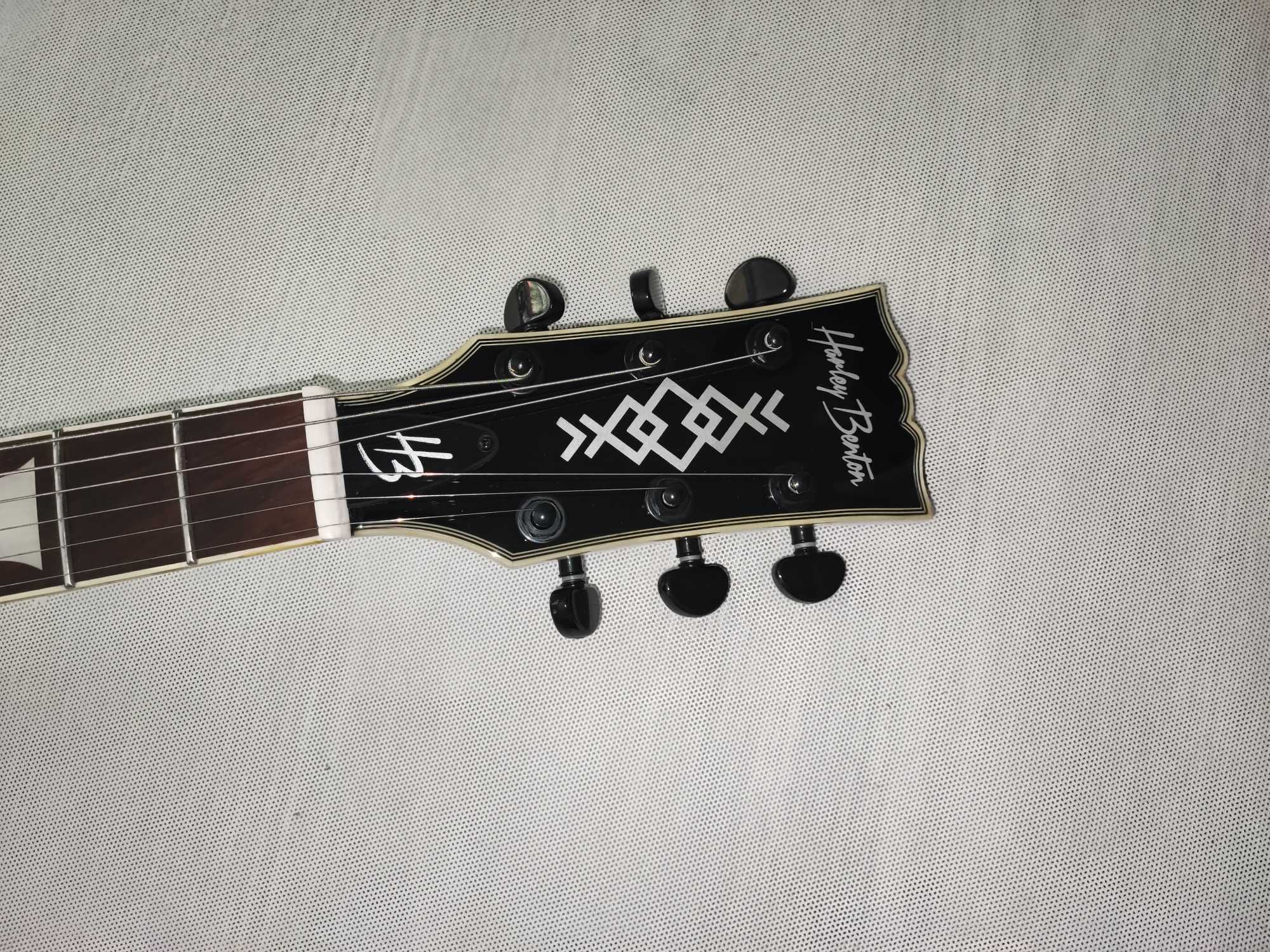 Harley Benton SC-CUSTOM III ACTIVE WH gitara Les Paul - ustawiona!