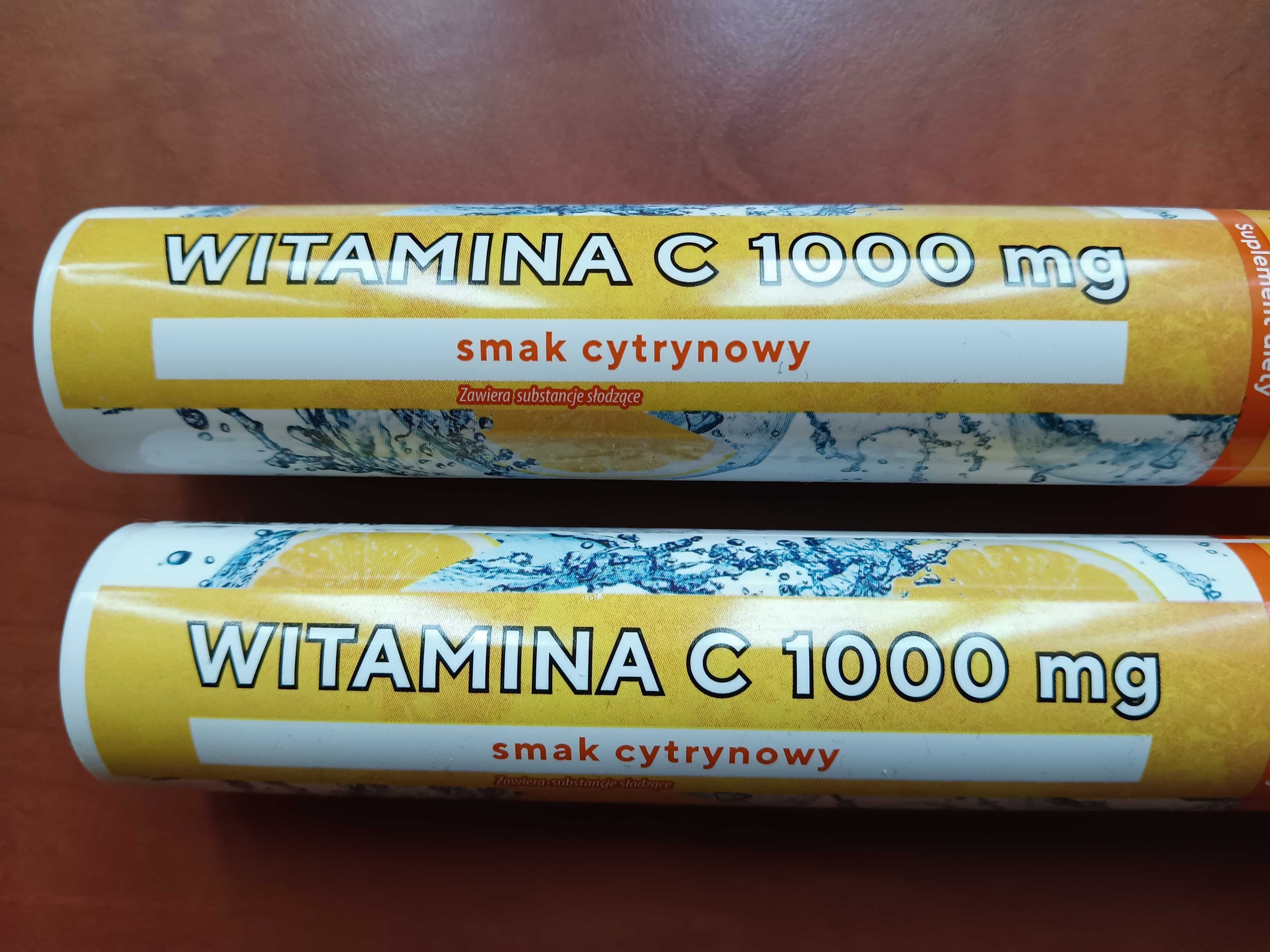 Witamina C 1000mg tabl musujące smak cytrynowy zestaw 2x 20 tabletek