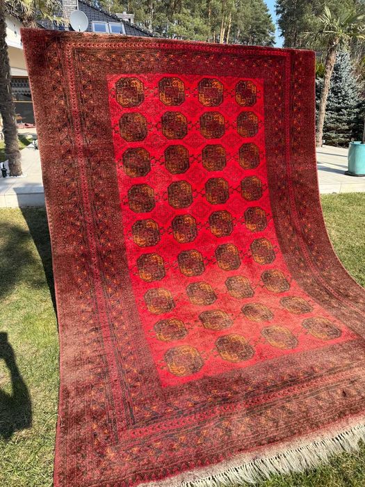 Kaszmirowy Wełniany r.tkany dywan Afganistan Afgan 380x250 gal. 23 tys