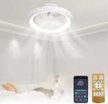 Sufitowa lampa led z wentylatorem 49 cm z pilotem