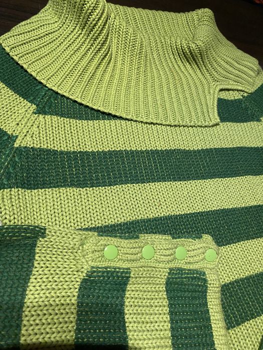 Solar S zielony sweter bawełna