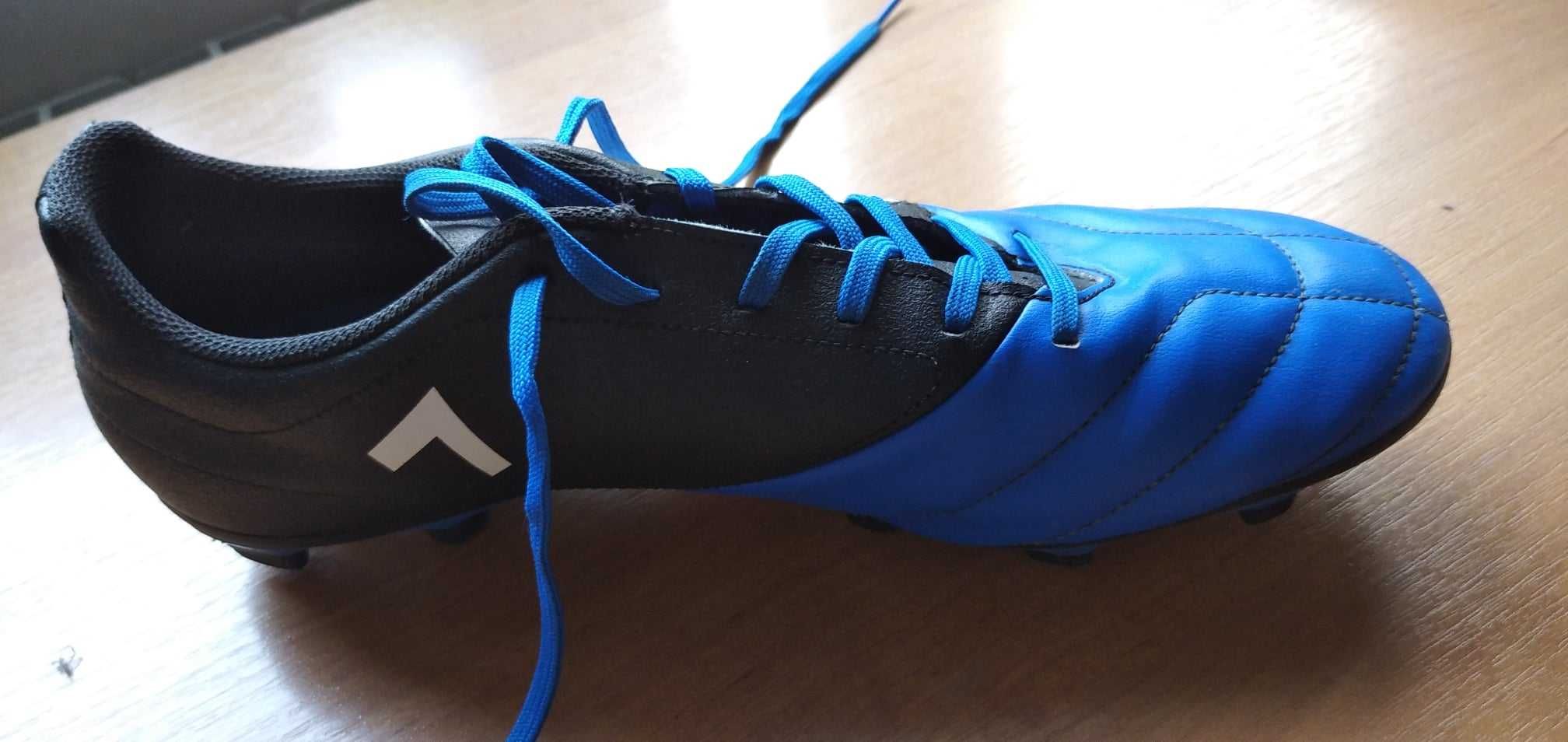 Adidas Buty piłkarskie ACE 17.4 FxG Jr Czarno-niebieskie