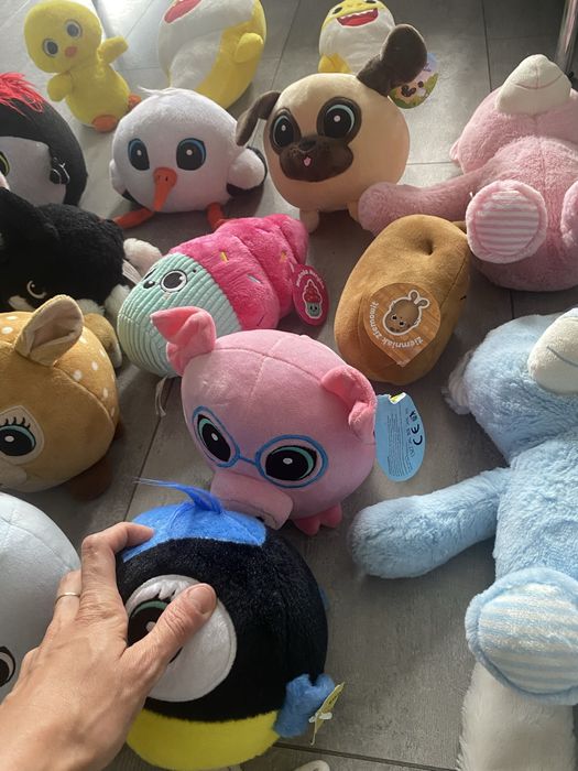 Zestaw pluszakow maskotek - uzywane i nowe z metkami