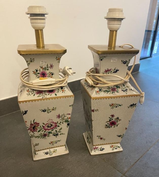 Candeeiros de porcelana floral