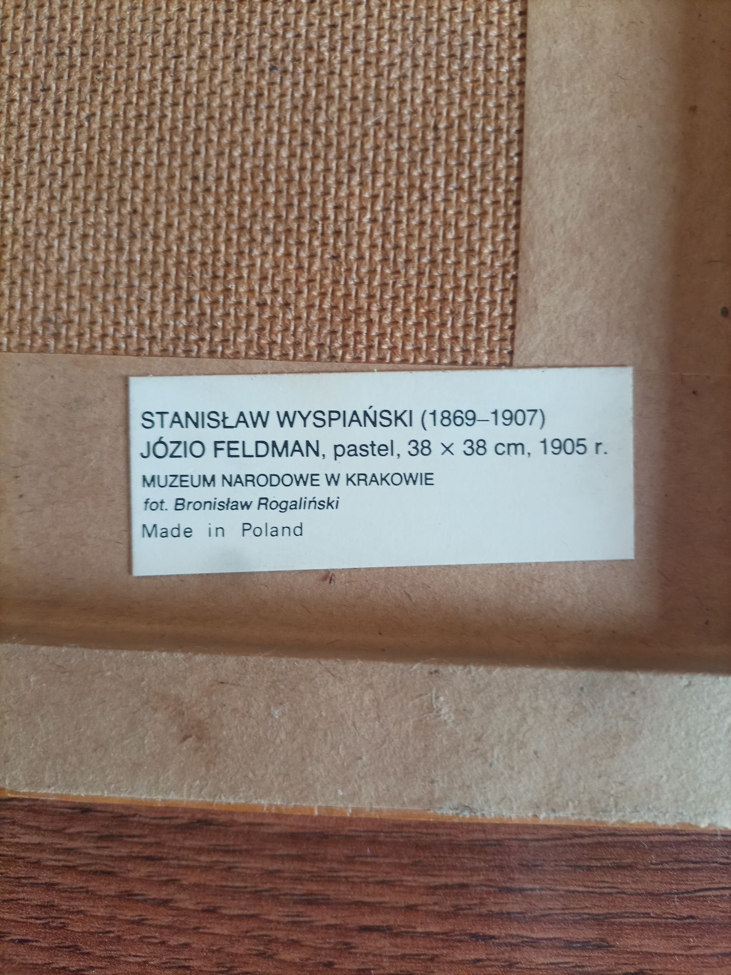 Stanisław Wyspiański "Józio Feldman" reprodukcja
