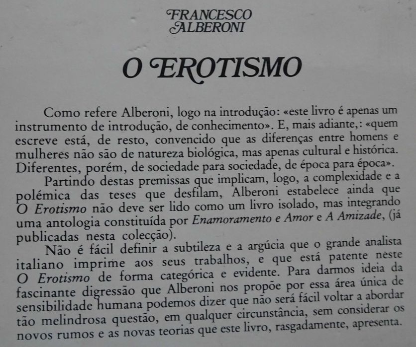 O Erotismo de Francesco Alberoni