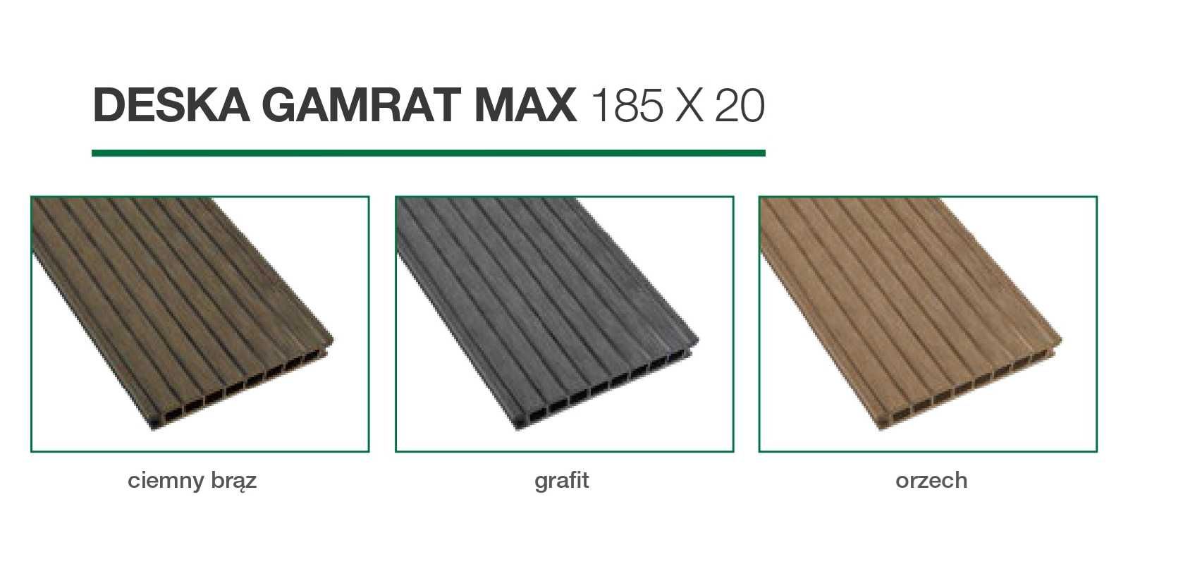 Deska tarasowa kompozytowa 25x140 Gamrat Slim Komorowa Max 3m/4m