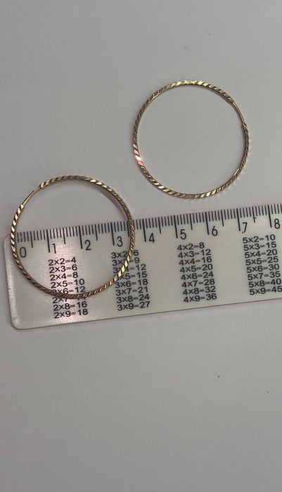 Сережки Конго червоне золото