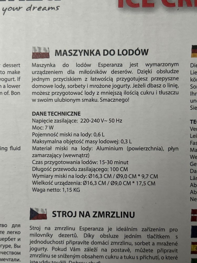 Maszynka do robienia lodów
