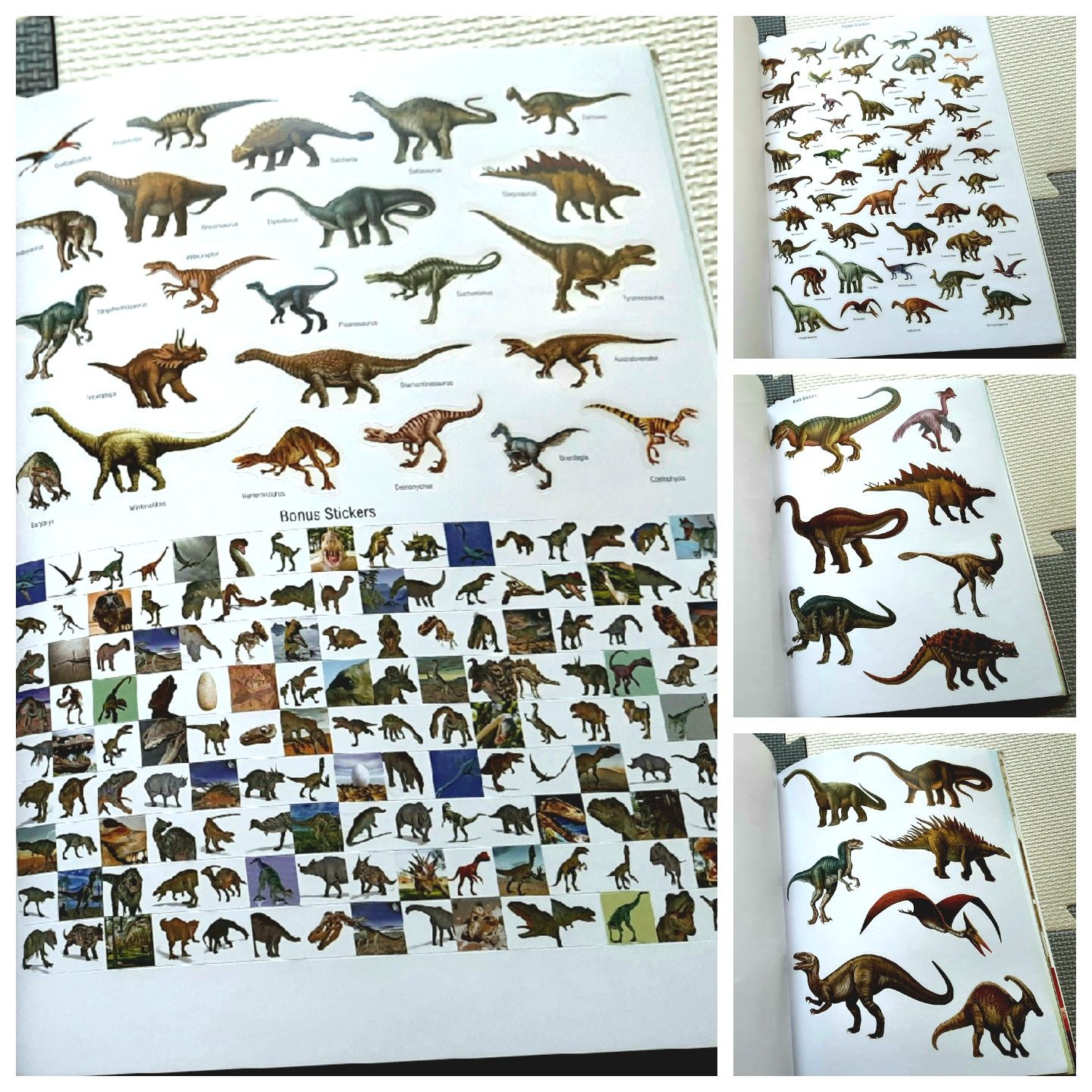 Dinosaur Sticker Atlas album z naklejkami mapą dinozaury po angielsku