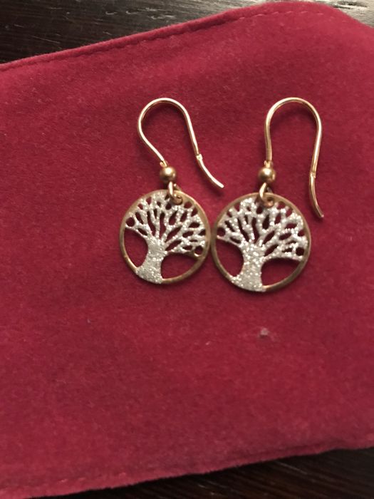 Brincos em prata novos. Arvore da vida.