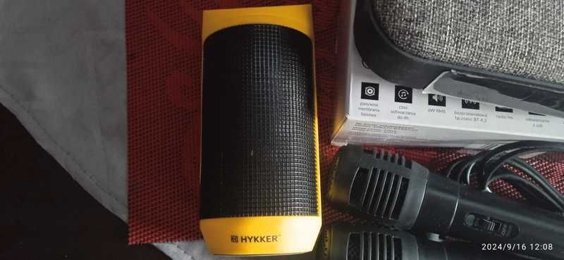 głosniki bluetooth plus 2 mikrofony karaoke