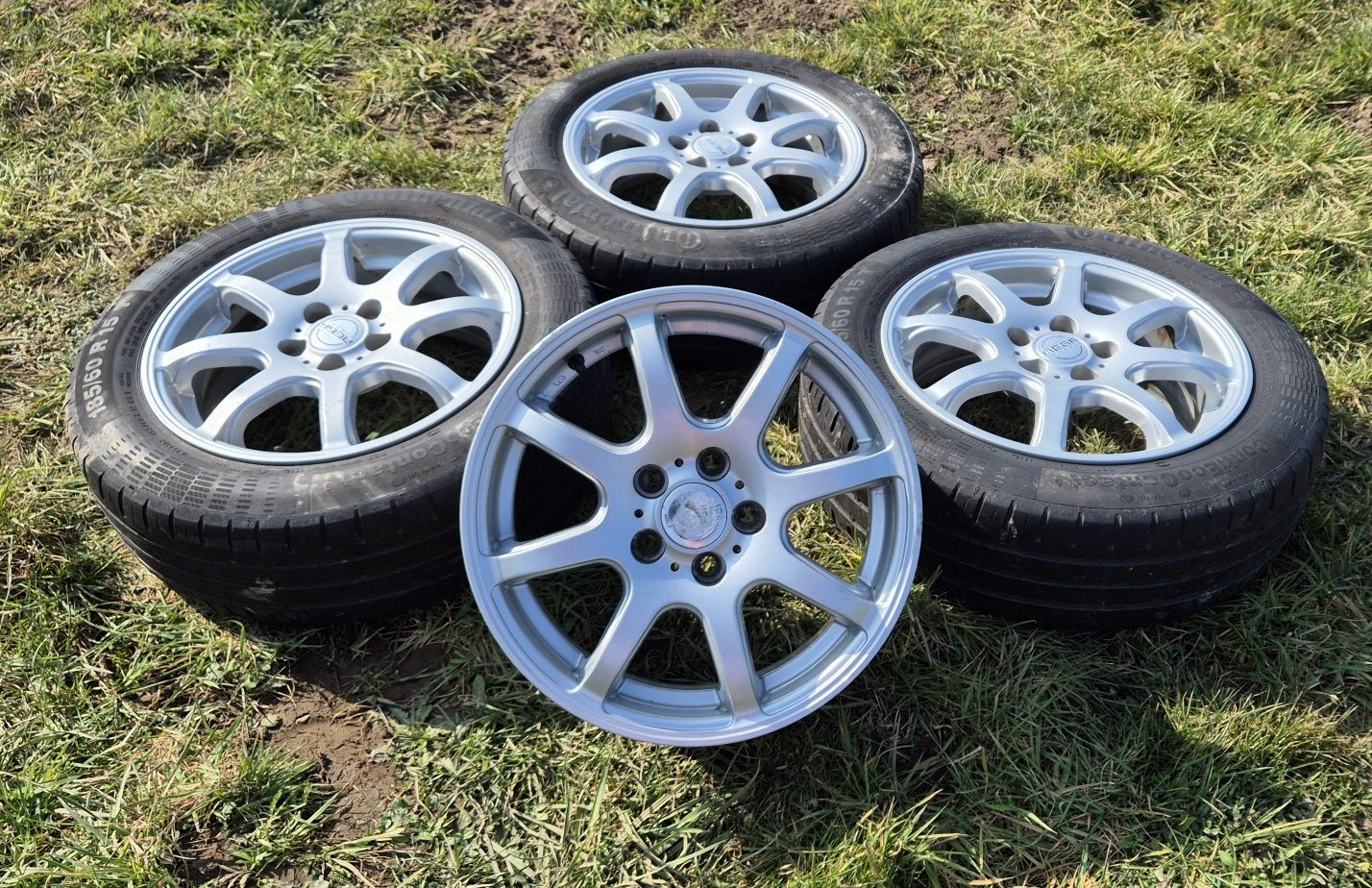 Alufelgi komplet Mega Wheels 15' 5x100 Skoda Seat Audi Golf