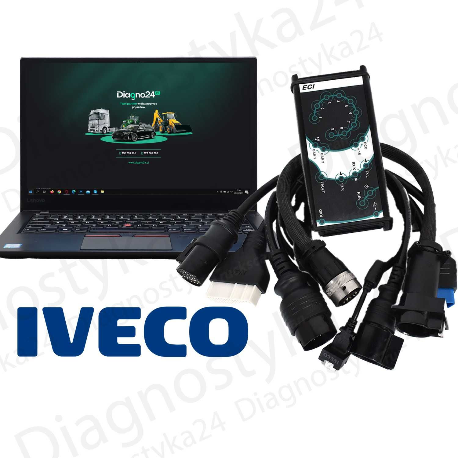 Iveco Eltrac Easy Bus Zestaw Diagnostyczny Serwisówka ASO + Laptop OBD