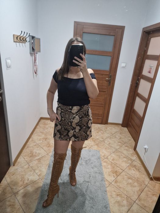 Sznurowane kozaki za kolano open toe /odkryte palce Nly r.39