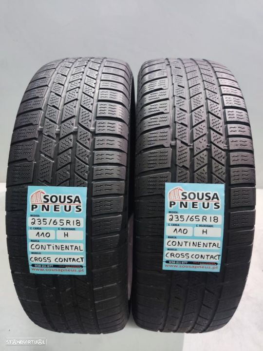 2 pneus semi novos 235-65r18 continental - oferta dos portes