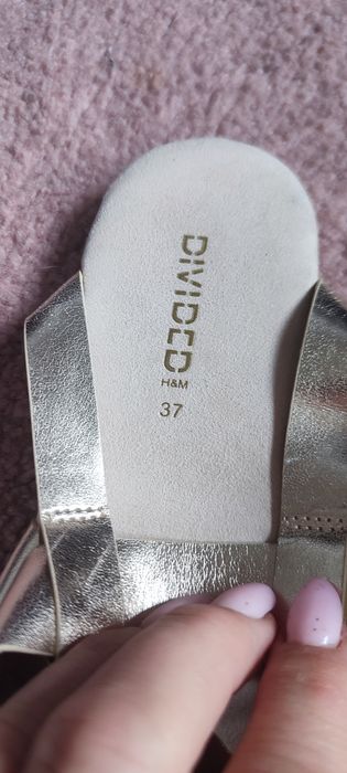 Złote sandałki damskie r. 37