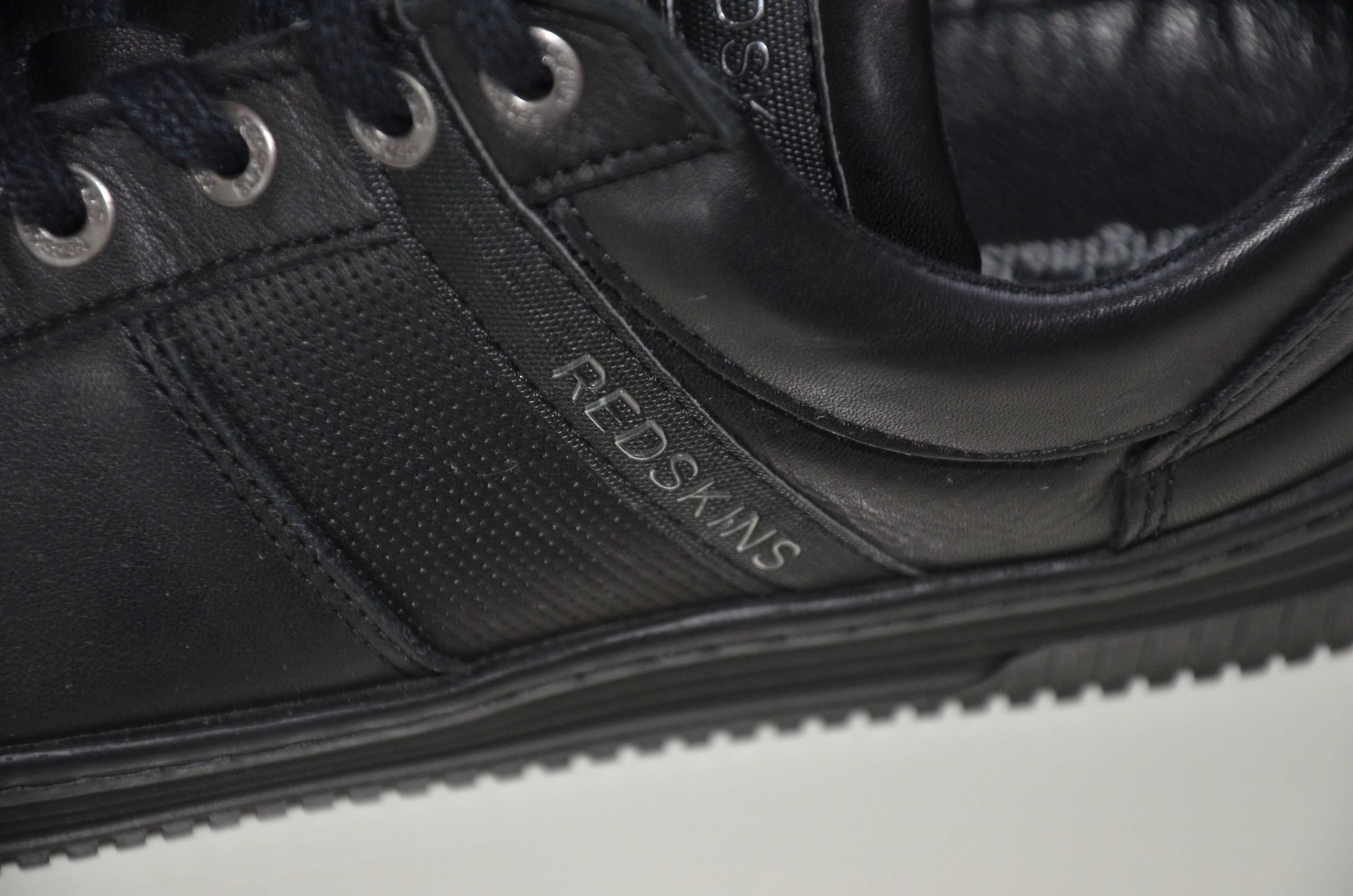REDSKINS - czarne skórzane buty męskie rozmiar 42 - stan bdb