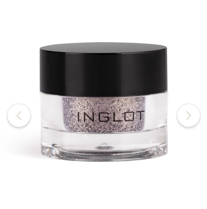 Sypki cień do powiek brokat srebrny inglot kolor 132