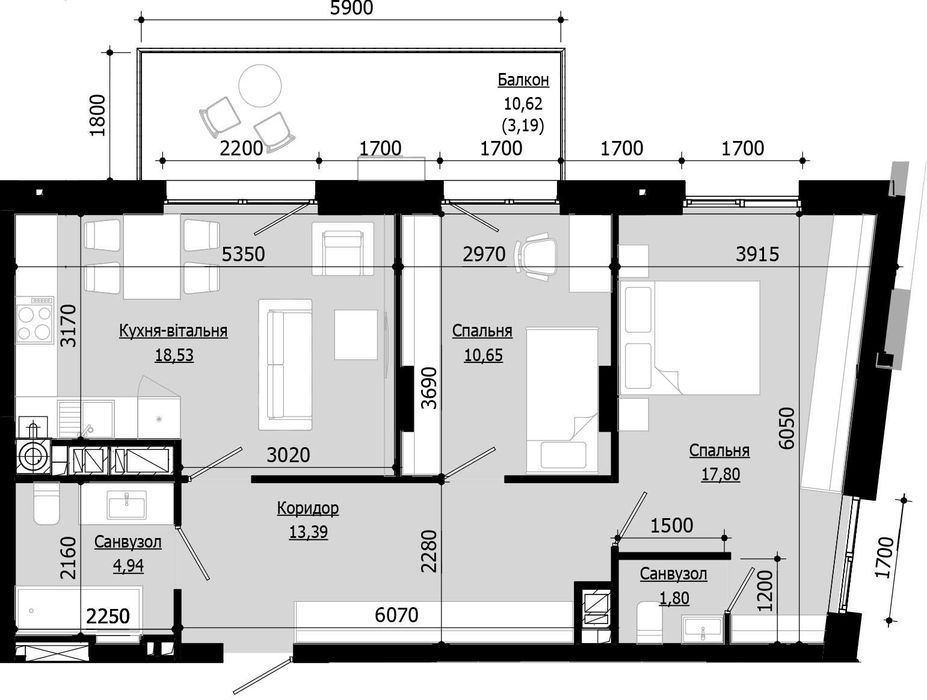 Продаж 2 кім. квартири ЖК SOUL PARK вул П. Орлика 70.3 кв.м 3 поверх