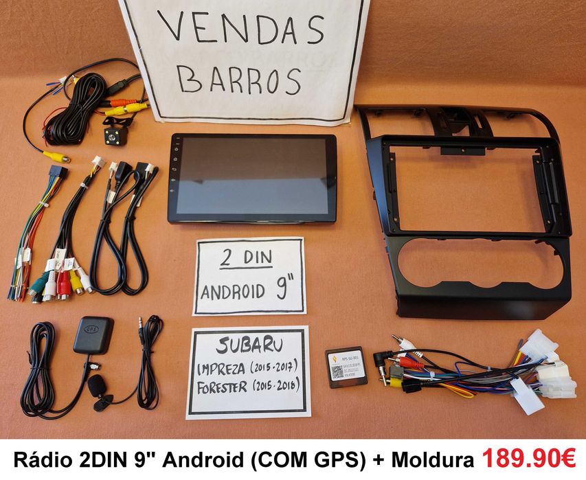 Rádio 2DIN 9" • SUBARU • Impreza • WRX • Forester • Outback • Android