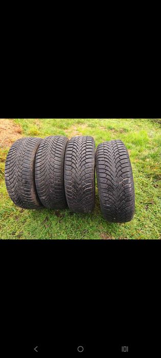 Komplet opon zimowych z felgami stalowymi 195/65 R15 91T, rocznik 2024