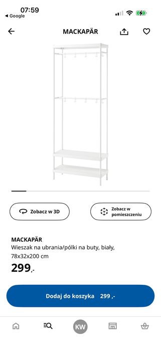 Wieszak - Regał Ikea nowy