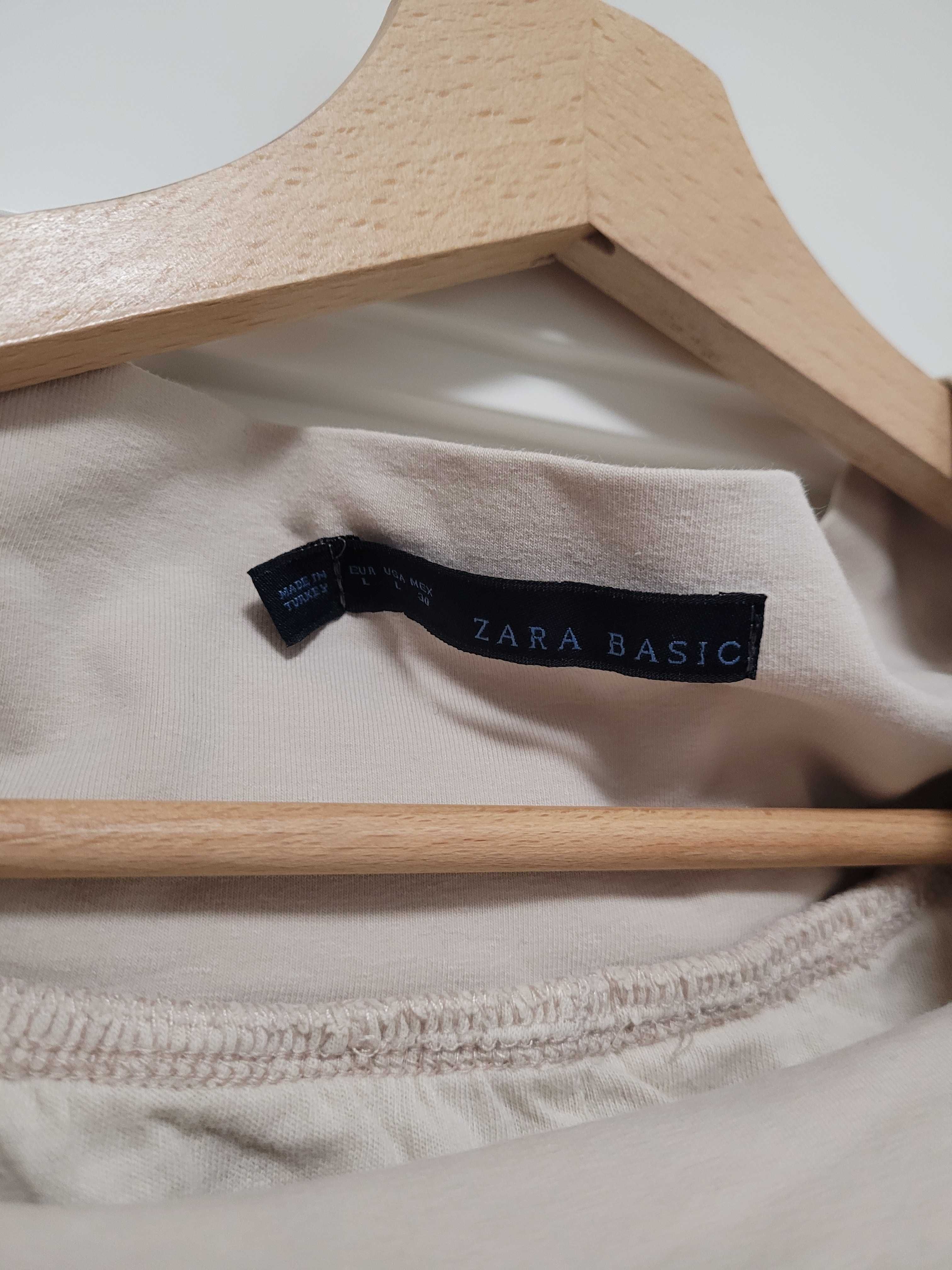 Spódnica Zara bawełniana płócienna beż